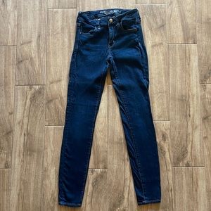 American Eagle Mid Rise Jegging Size 2 Dark Blue Wash